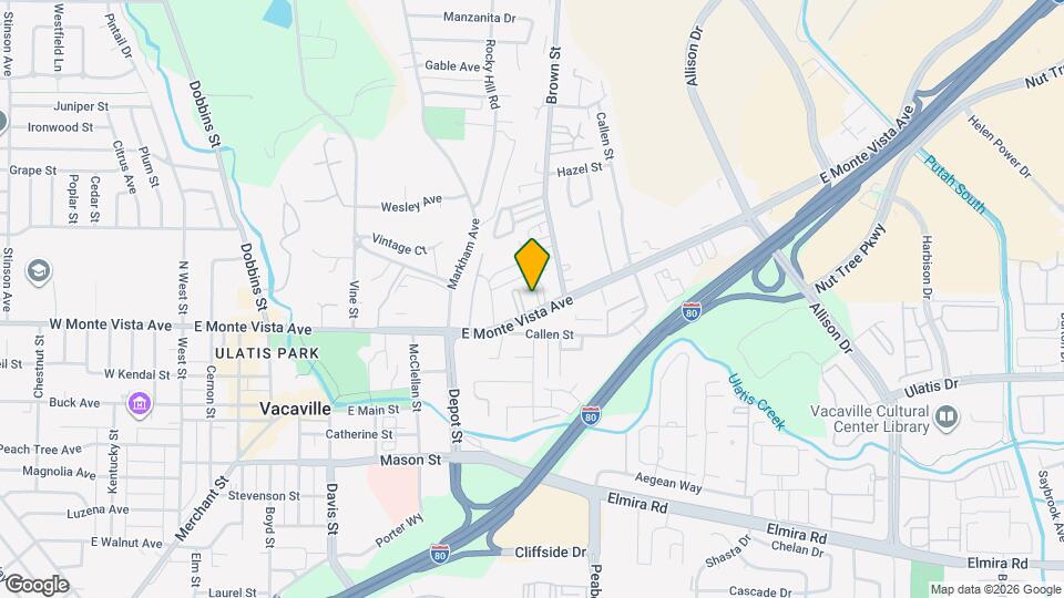 1059 E Monte Vista Ave Map and Location Details