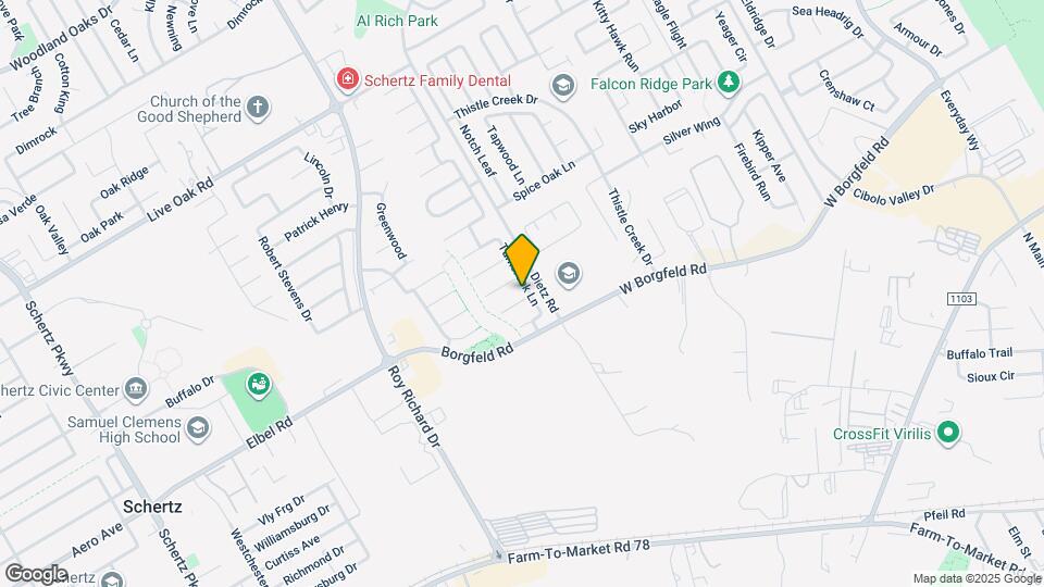 1028 Gate Creek Ln Map and Location Details