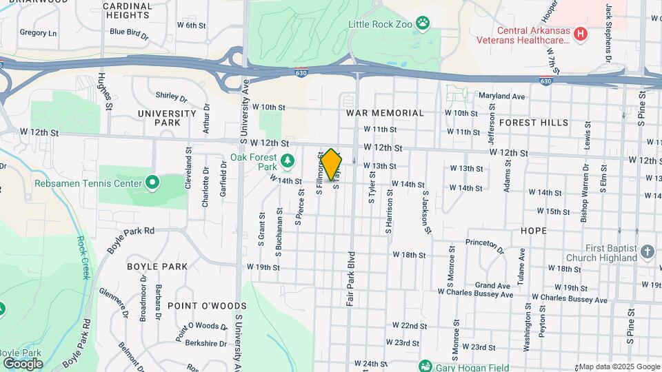 1400 S Taylor St Map and Location Details