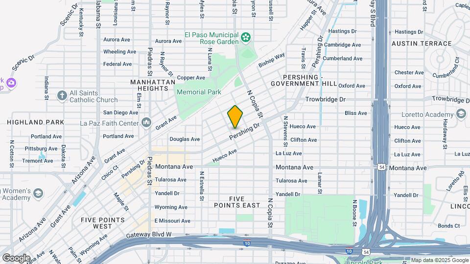 3403 Pershing Dr Map and Location Details