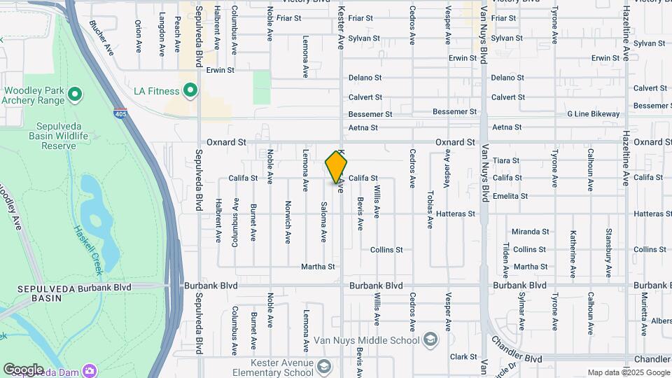 5841 Kester Ave Map and Location Details