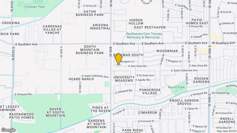 4027 E Alta Vista Rd Mapa y Detalles de la Ubicación