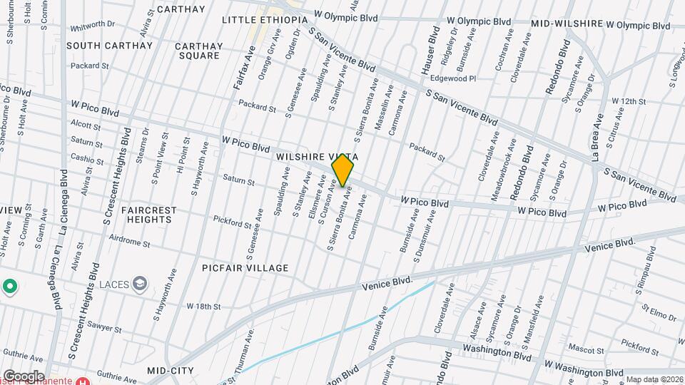 1419 S Sierra Bonita Ave Map and Location Details