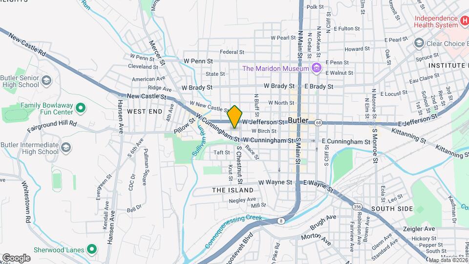 404 W Cunningham St Map and Location Details