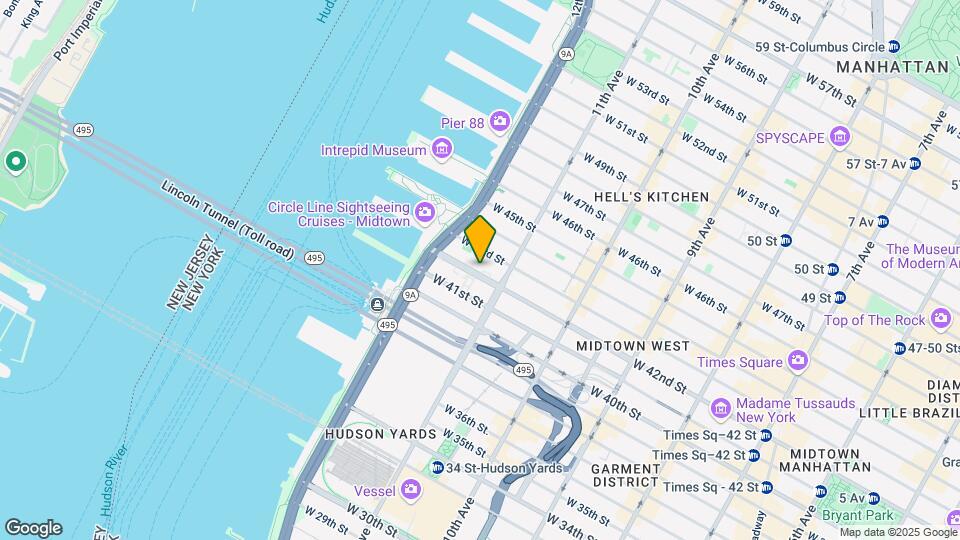 635 W 42nd St Mapa y Detalles de la Ubicación