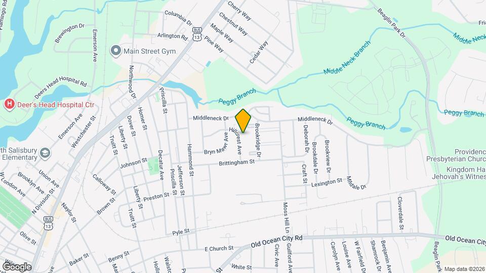 1123 Hillcrest Ave Map and Location Details