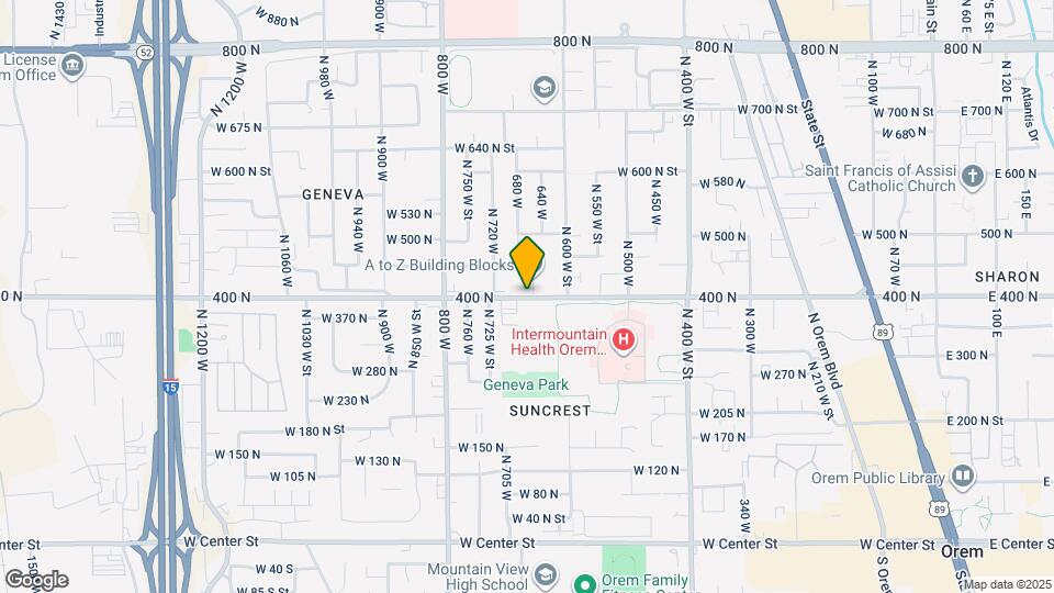 680 N 400 W St Map and Location Details
