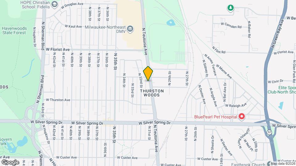 5817 N Teutonia Ave Map and Location Details