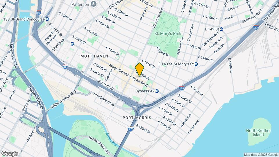 597 E 138th St Mapa y Detalles de la Ubicación