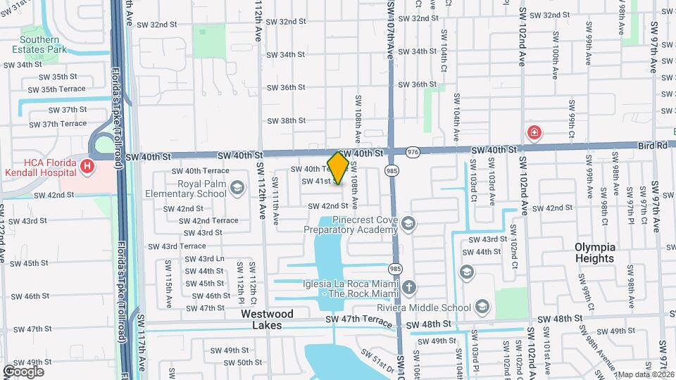 10835 SW 41st Terrace Map and Location Details