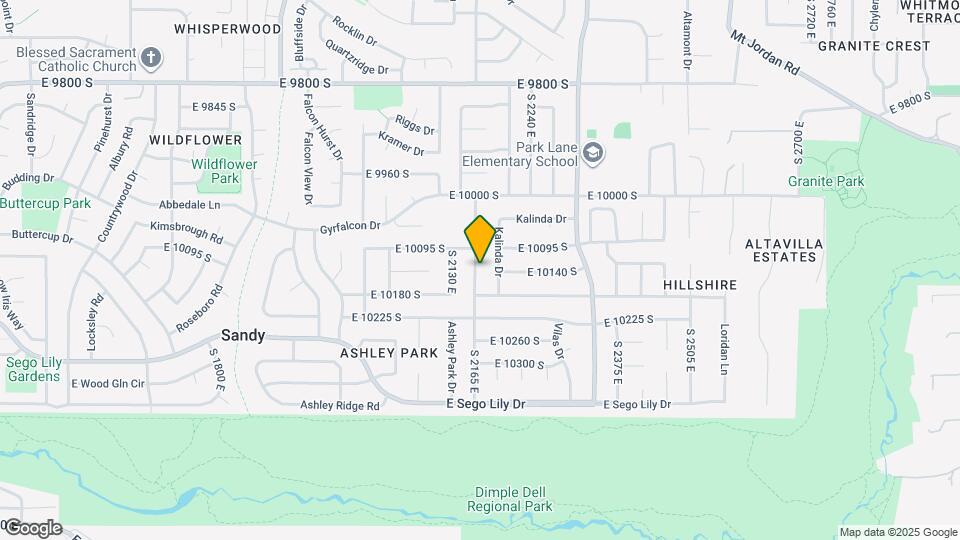 10129 S 2165 E Mapa y Detalles de la Ubicación