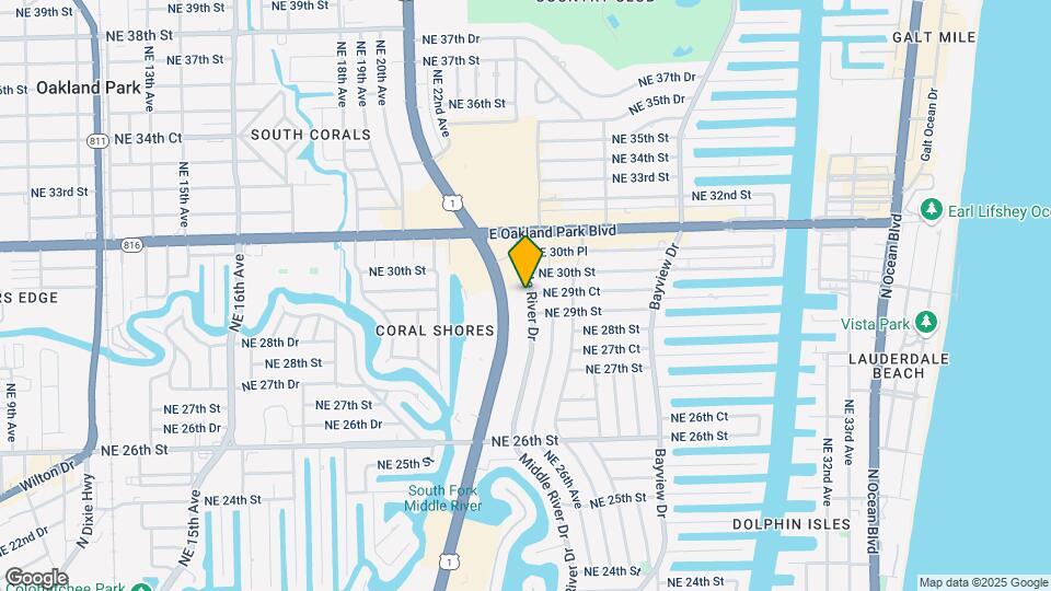 2917 Middle River Dr Mapa y Detalles de la Ubicación