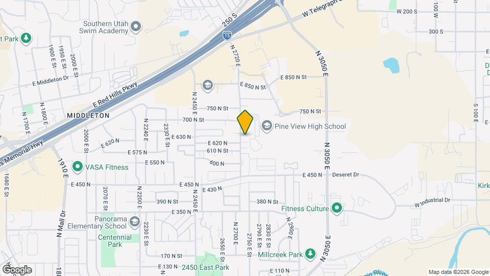 640 N 2720 E Map and Location Details