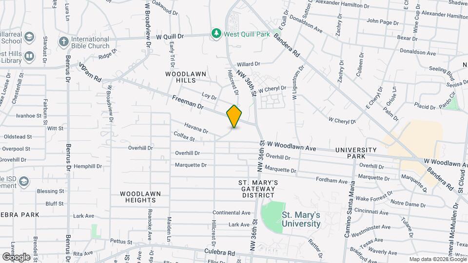 1046 Hillcrest Dr Map and Location Details