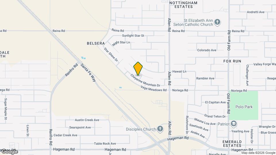 13306 Cheyenne Mountain Dr Map and Location Details