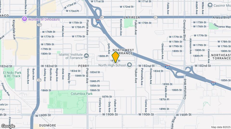 3733 W 182nd St Map and Location Details