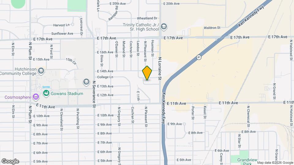 1302 E 13th Ave Map and Location Details