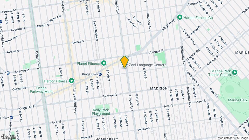 2158 Ocean Ave Mapa y Detalles de la Ubicación