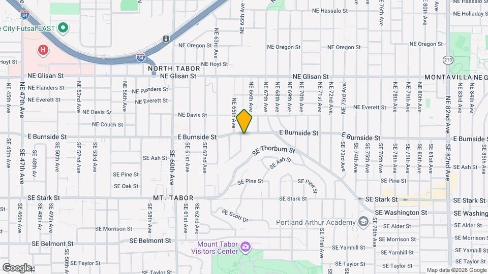 6610 E Burnside St Map and Location Details