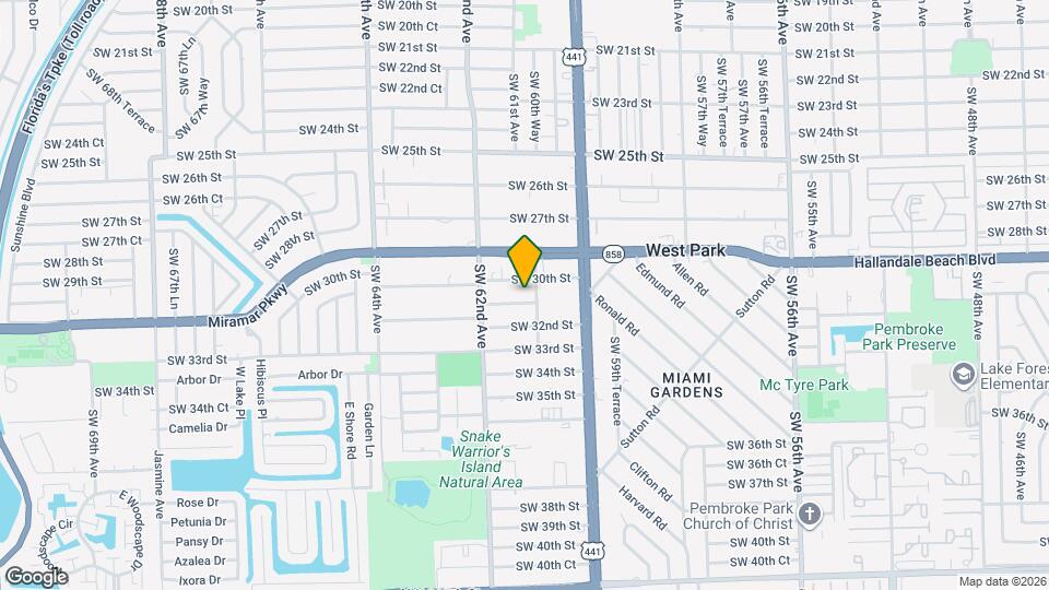 6111 SW 31st St Map and Location Details