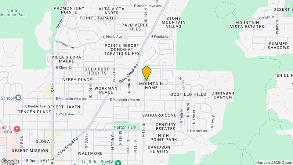 1406 E Cinnabar Ave Map and Location Details