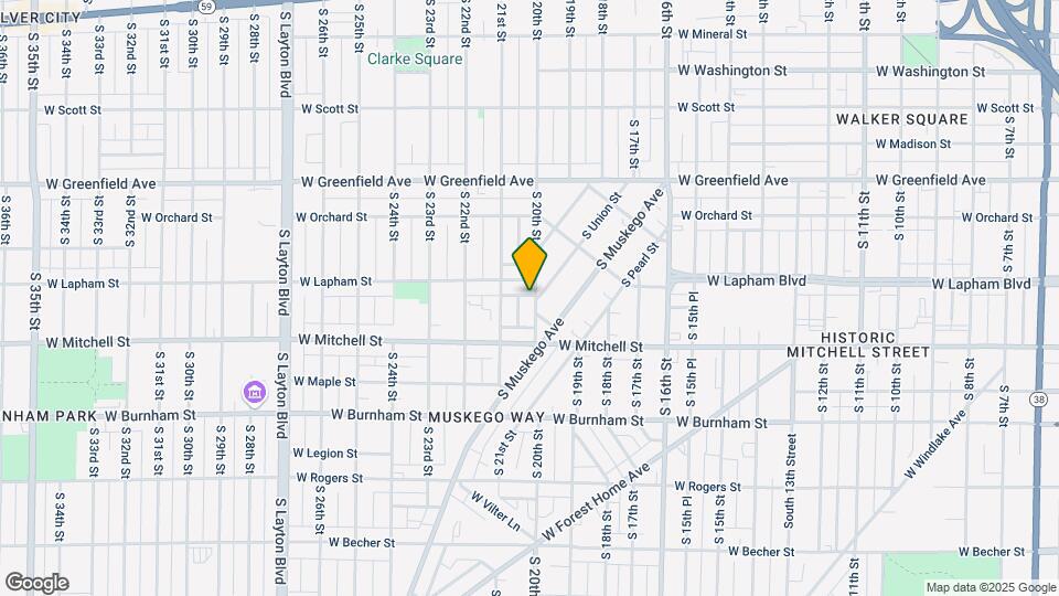 1619 S 20th St Map and Location Details