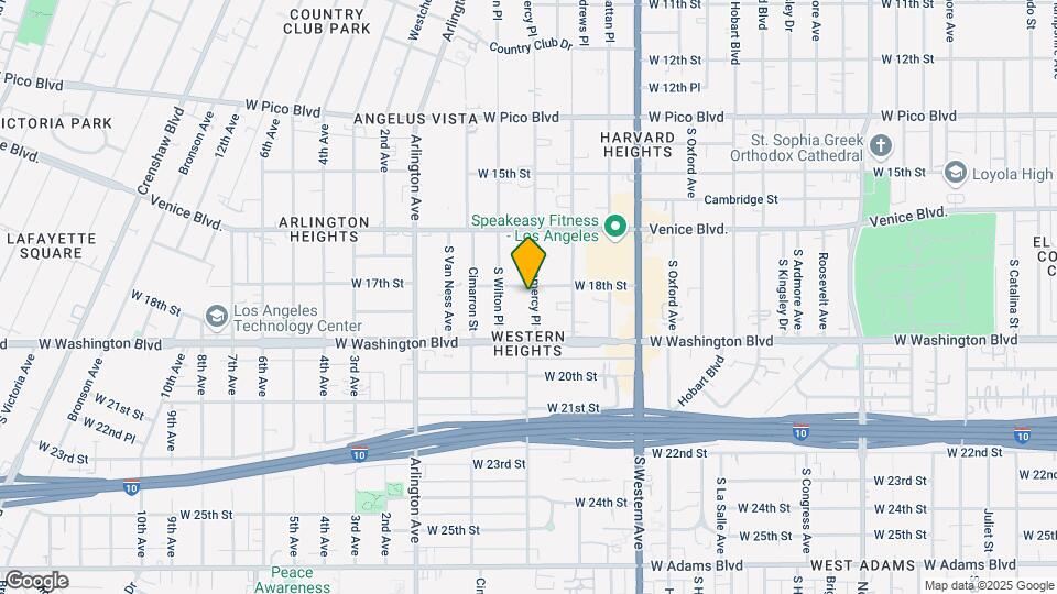 1807 1/2 S Gramercy Pl Map and Location Details