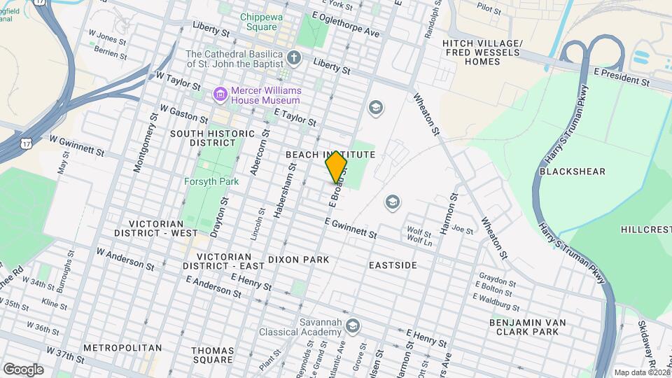 607 E Broad St Map and Location Details