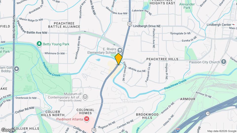 2277 Peachtree Rd NE Map and Location Details