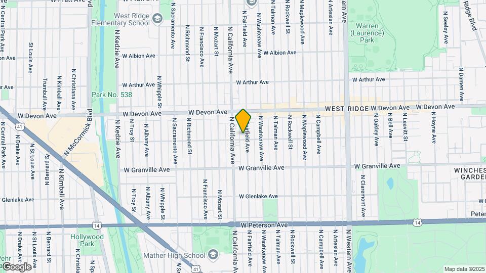 2740 W Rosemont Ave Map and Location Details
