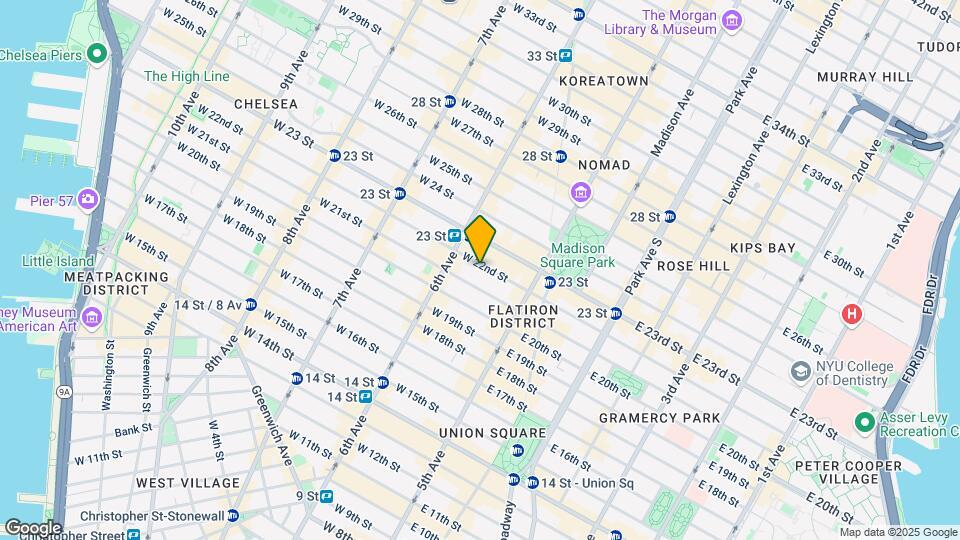 38 W 22nd St Mapa y Detalles de la Ubicación