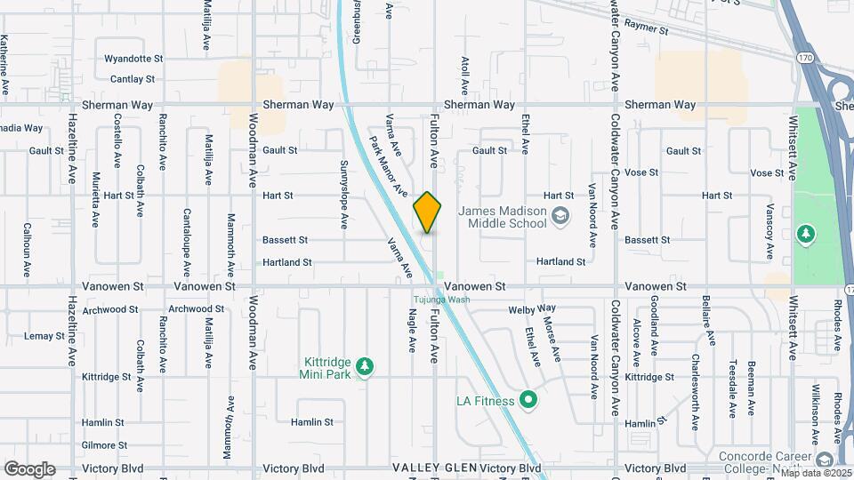 6865 Fulton Ave Map and Location Details