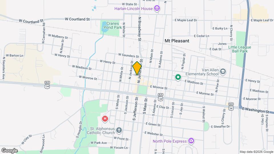 127 N Jefferson St Map and Location Details