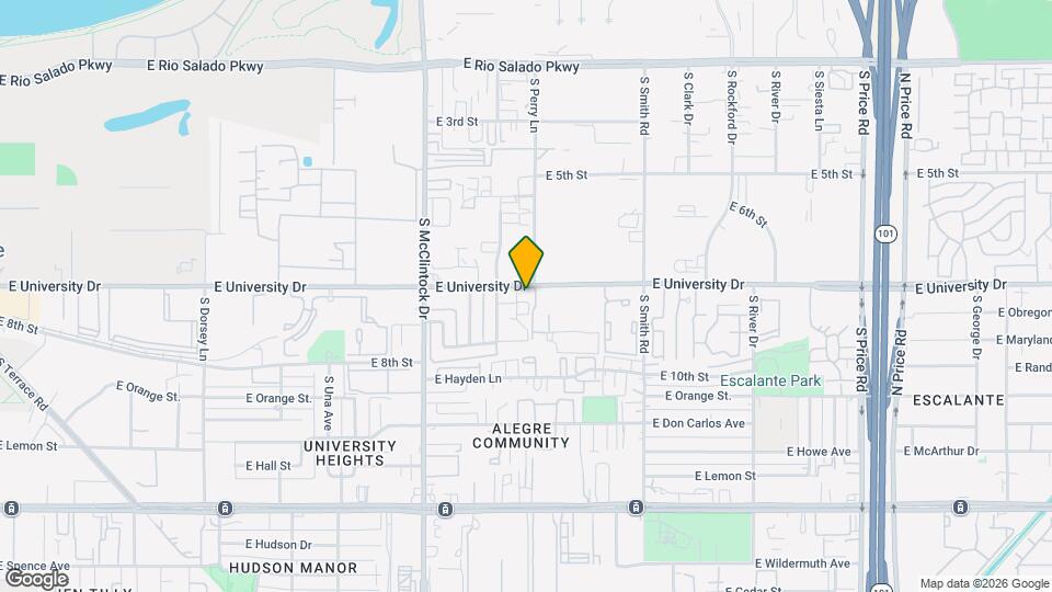 1873 E University Dr Map and Location Details