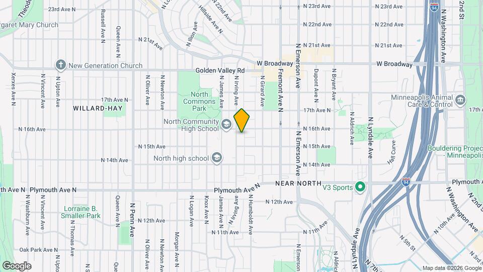 1518 Irving Ave N, Unit 2 Map and Location Details