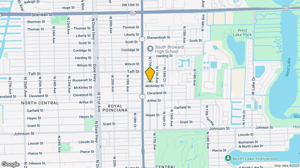 1723 McKinley St Map and Location Details