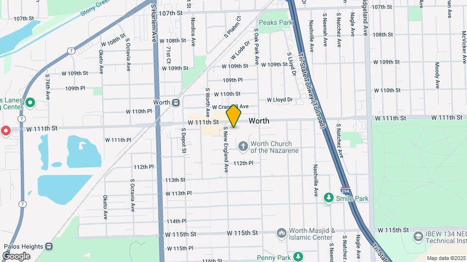 6844 W 111th Pl Map and Location Details