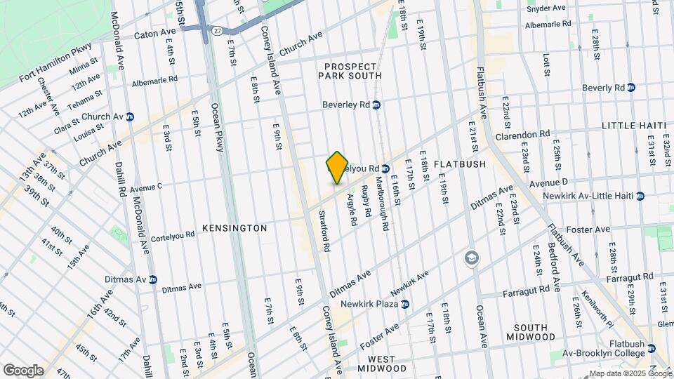 1205 Cortelyou Rd Mapa y Detalles de la Ubicación