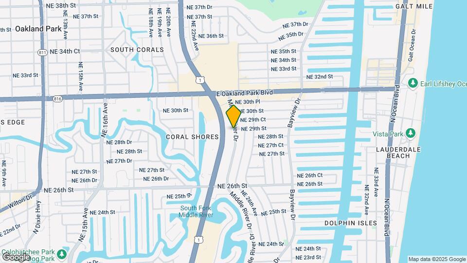 2809 Middle River Dr Map and Location Details