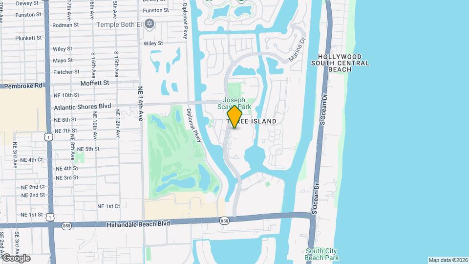 600 Three Islands Blvd Map and Location Details