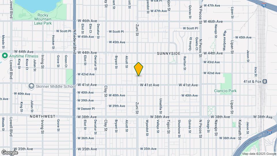 4132 Zuni St Map and Location Details