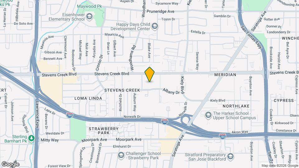 Stevens Creek Map and Location Details