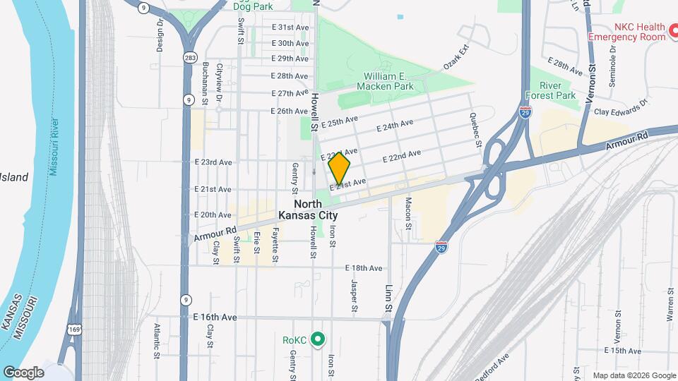 805 E 21st Ave Map and Location Details