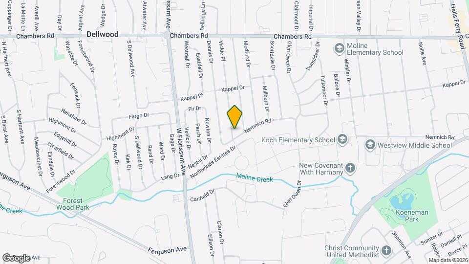 9706 Vickie Pl Map and Location Details