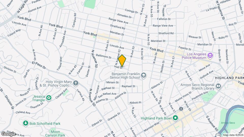 5226 Hub St Map and Location Details