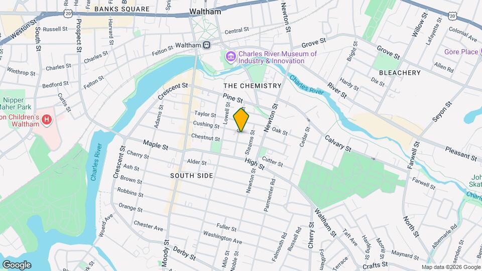 91 Cushing St, Unit 1 Map and Location Details