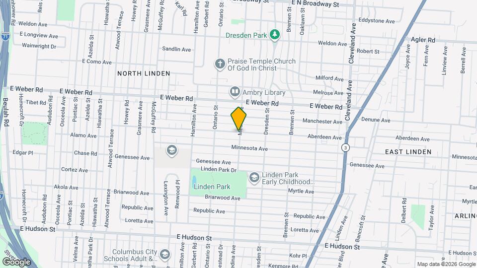 1385 Aberdeen Ave Map and Location Details