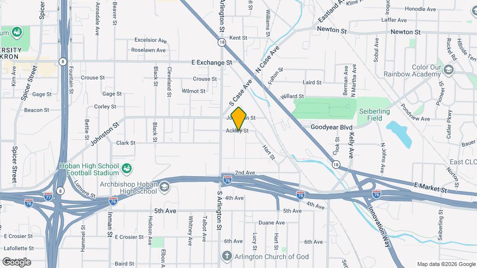 1134 Ackley St Map and Location Details