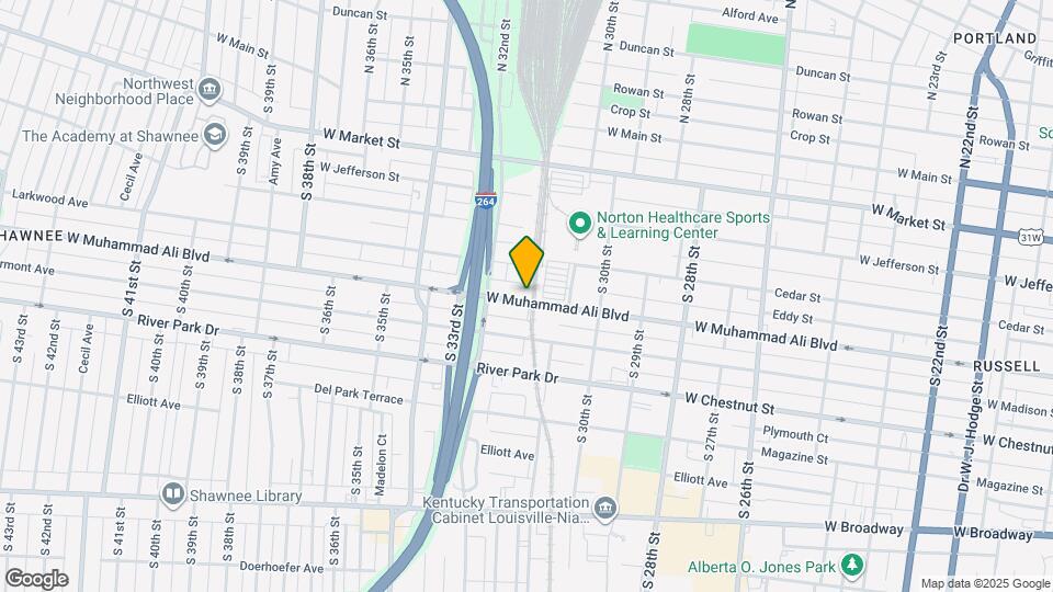 3107 W Muhammad Ali Blvd Map and Location Details