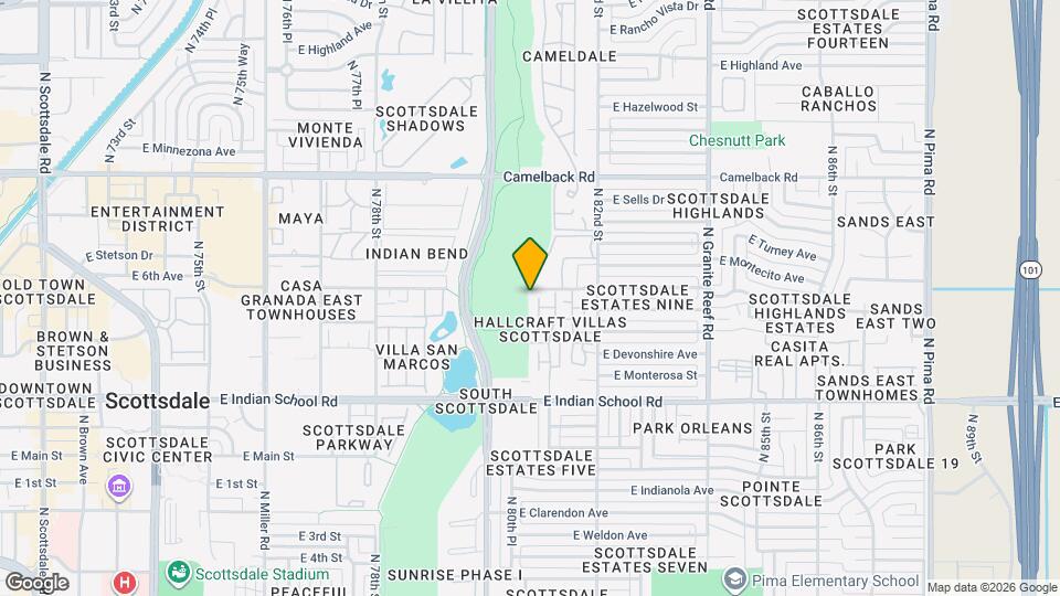 8017 E Glenrosa Ave Map and Location Details